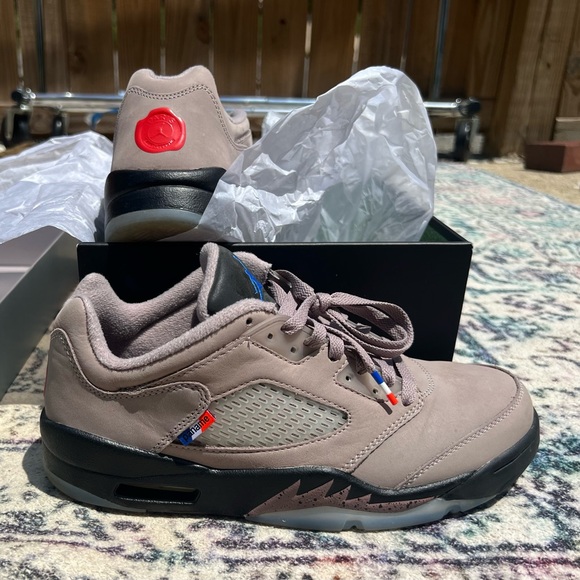 Air Jordan 5 Retro Low PSG “Pumice/Game Royal” – Complete w/ Box & Accessories